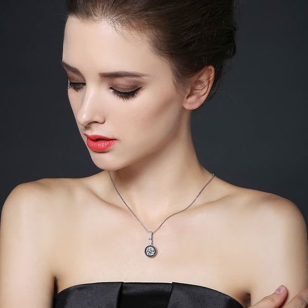 Sterling Silver Fine Jewelry Trendy Engagement Necklaces Pendants for Women Wedding Pendants Bijoux | Vimost Shop.