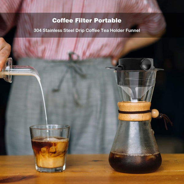 Foldable Reusable Coffee Filter Coffee Maker Mesh Holder Stainless Steel Machine for Household Kitchen Coffee Decoration | Vimost Shop.