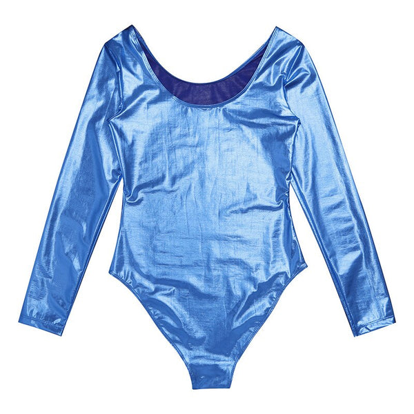 Women Shiny Latex Swimsuit Thong Leotard Bodysuit Swimwear Patent Leather Swimsuit Bodycon Gymnastics Dance Leotard Costumes | Vimost Shop.