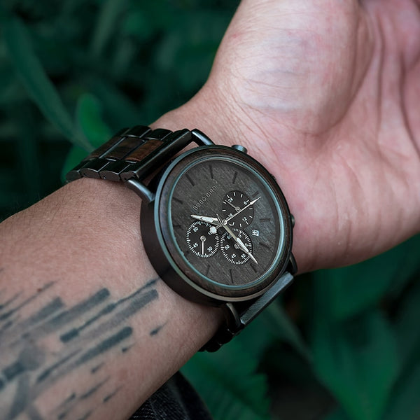 Wood Watch Men Stopwatch erkek kol saati Wooden Wristwatches Male Show Date Create Gift | Vimost Shop.