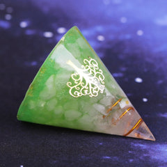 Orgonite Pyramid Natural White Crystal Energy Generator Pyramid  for EMF Protection tree of life Chakra Healing Meditation | Vimost Shop.