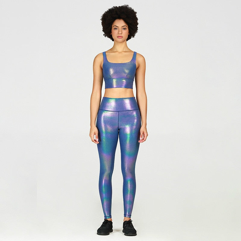 GOLD STAMPING Stretchy Fitness Workout Gym Leggings Women | Vimost Shop.