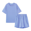 summer tracksuits womens two peices set leisure outfits cotton oversized t-shirts | Vimost Shop.