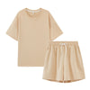 summer tracksuits womens two peices set leisure outfits cotton oversized t-shirts | Vimost Shop.