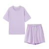 summer tracksuits womens two peices set leisure outfits cotton oversized t-shirts | Vimost Shop.