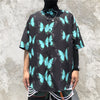 Full Butterfly Print Short Sleeve Hawaiian Shirt Summer Men Casual Floral Hip Hop Streetwear Oversized Black Shirt | Vimost Shop.