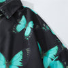 Full Butterfly Print Short Sleeve Hawaiian Shirt Summer Men Casual Floral Hip Hop Streetwear Oversized Black Shirt | Vimost Shop.