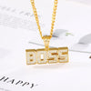 Ice out BOSS Letter Pendants Necklaces set Gold Color Zircon Chain Power Necklace Women Men Hip Hop Punk Jewelry Gifts Wholesale | Vimost Shop.