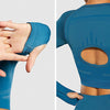 Yoga Set Seamless Ensemble Sexy Thumb Hole Sport Suit Women | Vimost Shop.