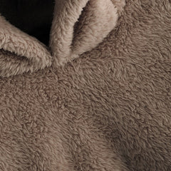 Preppy Lovely With Bears Ears Solid Teddy Hoodie Pullovers Sweatshirt Campus Casual Sweatshirts | Vimost Shop.
