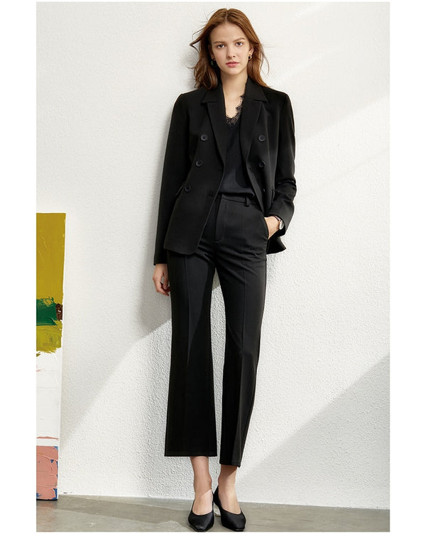 Minimalism set for women Autumn 4 piece set Solid blazer,vest,high waist pants | Vimost Shop.