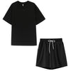 summer tracksuits womens two peices set leisure outfits cotton oversized t-shirts | Vimost Shop.