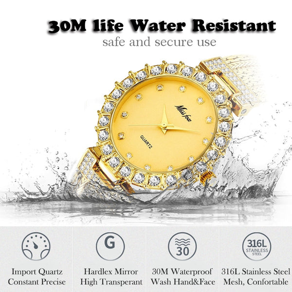 Women Watches Luxury Brand Watch Bracelet Waterproof Big Lab Diamond Ladies Wrist Watches For Women Quartz Clock Hours | Vimost Shop.