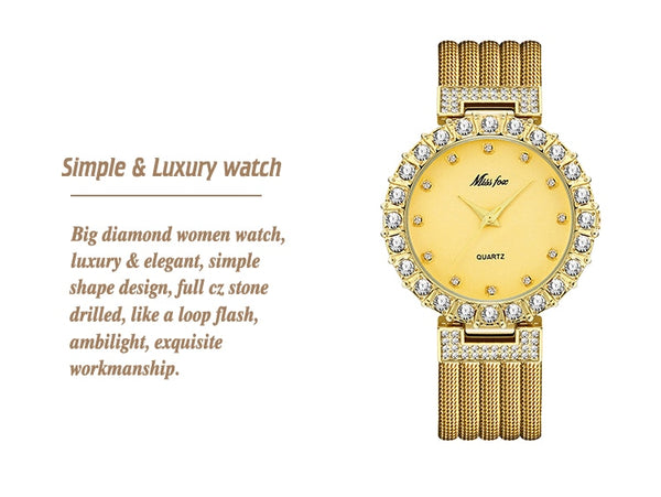 Women Watches Luxury Brand Watch Bracelet Waterproof Big Lab Diamond Ladies Wrist Watches For Women Quartz Clock Hours | Vimost Shop.