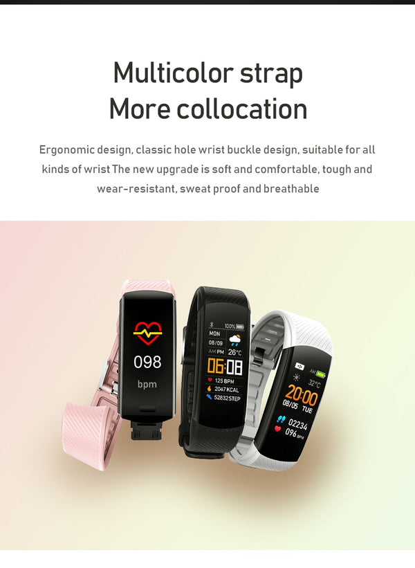 Smart Bracelet Watch Blood Pressure Monitor  Fitness Tracker Bracelet Smart Watch Heart Rate Monitor Smart Band Watch Men Women | Vimost Shop.