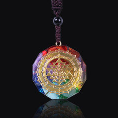 Orgonite Pendant Sri Yantra Necklace Sacred Geometry Chakra Energy Necklace Meditation Jewelry | Vimost Shop.