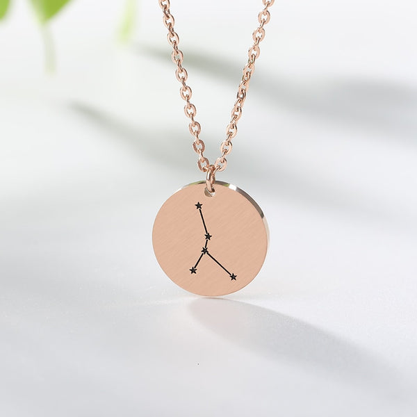 Twelve Constellations Charms Necklace Leo Aries Taurus Gemini Cancer Virgo Libra Scorpio Sagittarius Capricorn Aquarius Pisces | Vimost Shop.