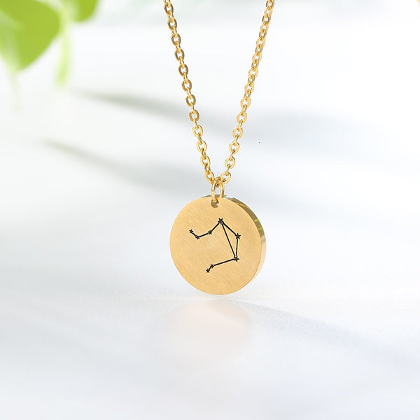 Twelve Constellations Charms Necklace Leo Aries Taurus Gemini Cancer Virgo Libra Scorpio Sagittarius Capricorn Aquarius Pisces | Vimost Shop.