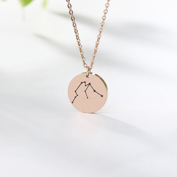 Twelve Constellations Charms Necklace Leo Aries Taurus Gemini Cancer Virgo Libra Scorpio Sagittarius Capricorn Aquarius Pisces | Vimost Shop.