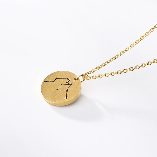 Twelve Constellations Charms Necklace Leo Aries Taurus Gemini Cancer Virgo Libra Scorpio Sagittarius Capricorn Aquarius Pisces | Vimost Shop.