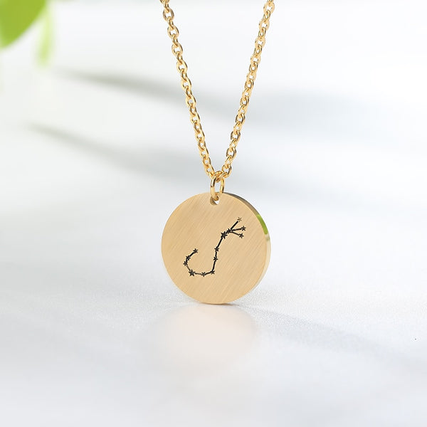 Twelve Constellations Charms Necklace Leo Aries Taurus Gemini Cancer Virgo Libra Scorpio Sagittarius Capricorn Aquarius Pisces | Vimost Shop.