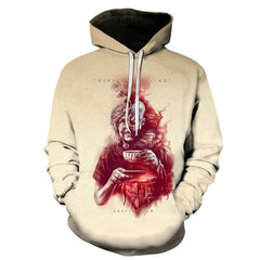 Horror Movie IT Clown 3D Print Hoodie Funny Pullover joker sweatshirt Hip Hop Sudadera hombre coat winter jacket men harajuku | Vimost Shop.