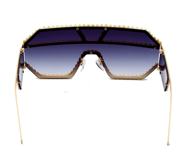 Luxury 10 Color One Piece Lens Rhinestone Sunglasses Women Oversized Square Sun Glasses Brand Designer Men Sun Glasses UV400 | Vimost Shop.