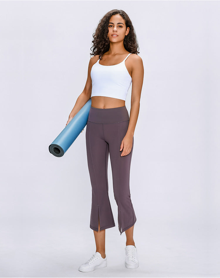 Naked-feel Fabric Plain Wide-legged Fitness  Women Yoga Pants | Vimost Shop.