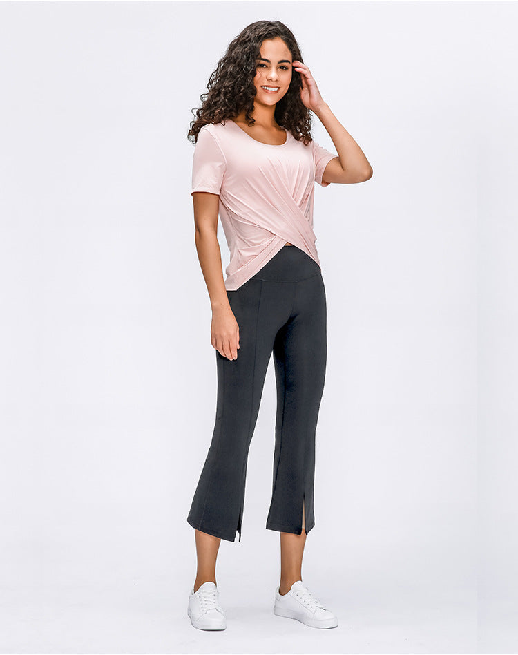 Naked-feel Fabric Plain Wide-legged Fitness  Women Yoga Pants | Vimost Shop.