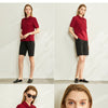 Minimalism Spring Summer Solid Basic Polo Women Tshirt Causal Fashion | Vimost Shop.