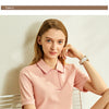 Minimalism Spring Summer Solid Basic Polo Women Tshirt Causal Fashion | Vimost Shop.