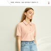 Minimalism Spring Summer Solid Basic Polo Women Tshirt Causal Fashion | Vimost Shop.