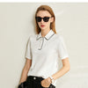 Minimalism Spring Summer Solid Basic Polo Women Tshirt Causal Fashion | Vimost Shop.