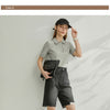 Minimalism Spring Summer Solid Basic Polo Women Tshirt Causal Fashion | Vimost Shop.