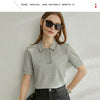 Minimalism Spring Summer Solid Basic Polo Women Tshirt Causal Fashion | Vimost Shop.