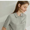 Minimalism Spring Summer Solid Basic Polo Women Tshirt Causal Fashion | Vimost Shop.