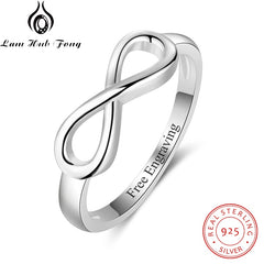 Personalized Infinity Ring 925 Sterling Silver Custom Name Wedding Gift Love Forever Ring for Women Fine Jewelry | Vimost Shop.