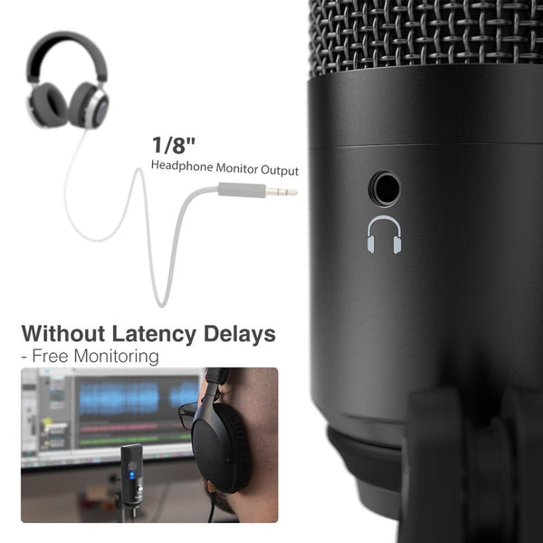 USB Microphone for laptop and Computers for Recording Streaming Twitch Voice overs Podcasting for Youtube Skype