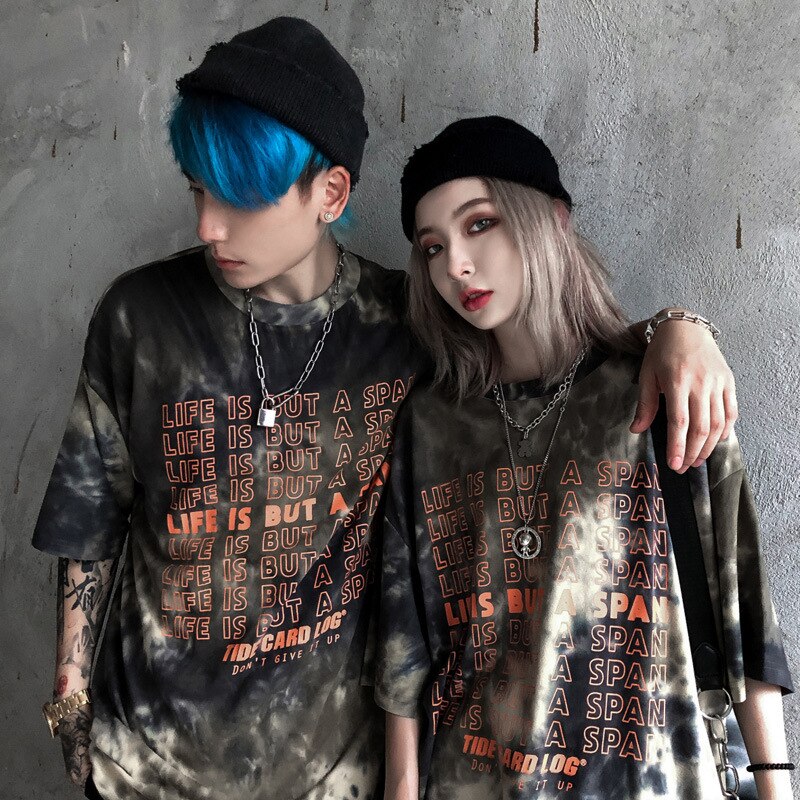 Hip Hop Tops Tees Men Casual Vintage Tshirts Summer Streetwear Pullover Couple Wear T-shirts Print Cotton | Vimost Shop.