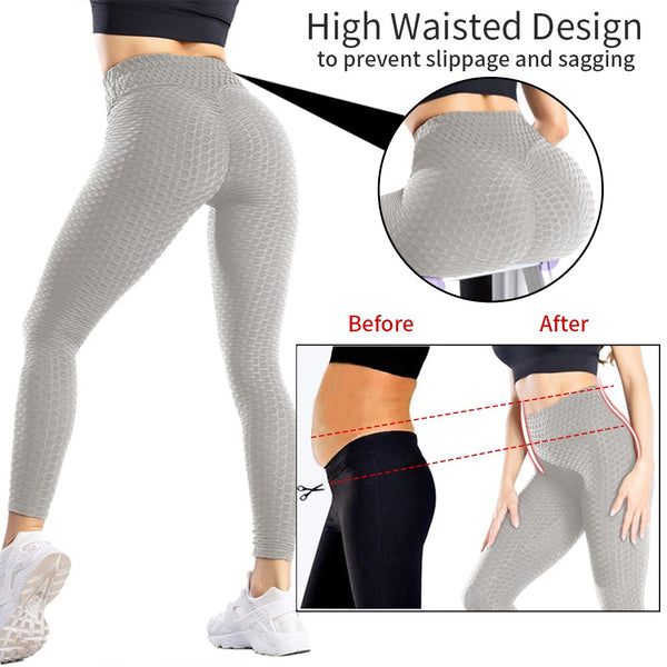 Yoga Pants Leggings Sport Women Fitness Gym High Waist Push Up Yoga Pants Jacquard Fitness Legging Running Trousers | Vimost Shop.