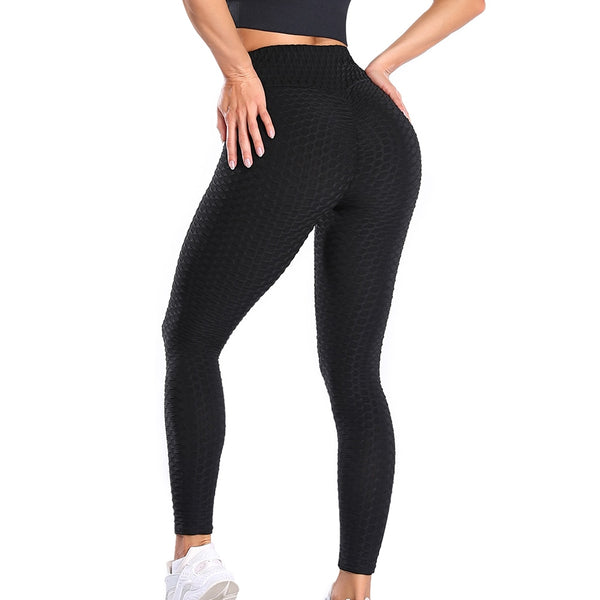 Yoga Pants Leggings Sport Women Fitness Gym High Waist Push Up Yoga Pants Jacquard Fitness Legging Running Trousers | Vimost Shop.