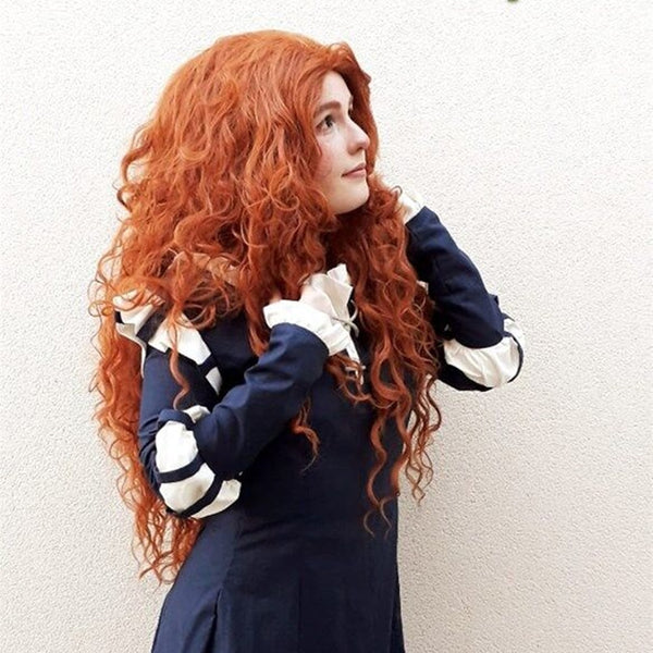 Merida Wig Orange Wig Tinker Bell Princress Belle Ariel Rapunzel Wig Brown Red Blonde Long Synthetic Cosplay Women Wig | Vimost Shop.