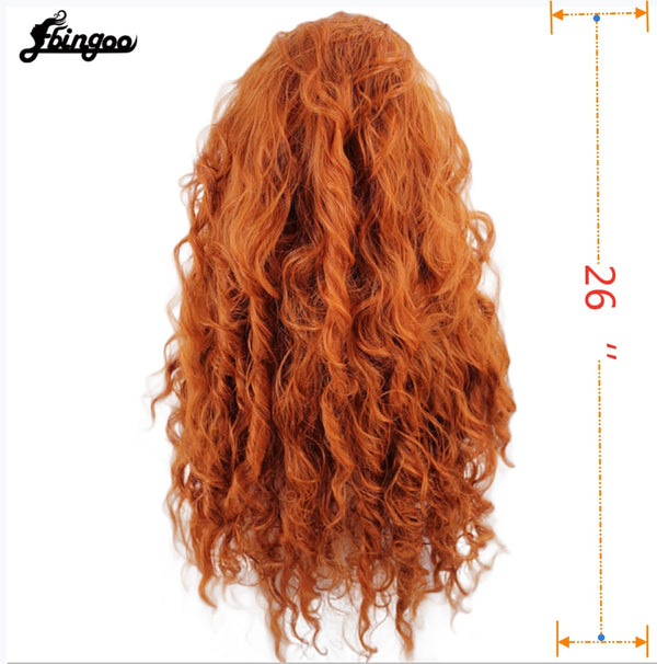 Merida Wig Orange Wig Tinker Bell Princress Belle Ariel Rapunzel Wig Brown Red Blonde Long Synthetic Cosplay Women Wig | Vimost Shop.