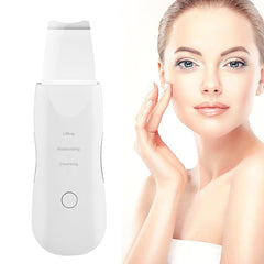 Ultrasonic Skin Scrubber Rechargeable Ion Deep Face Cleaning Vibration Massager Acne Blackhead Removal Cleanser Exfoliating Pore | Vimost Shop.