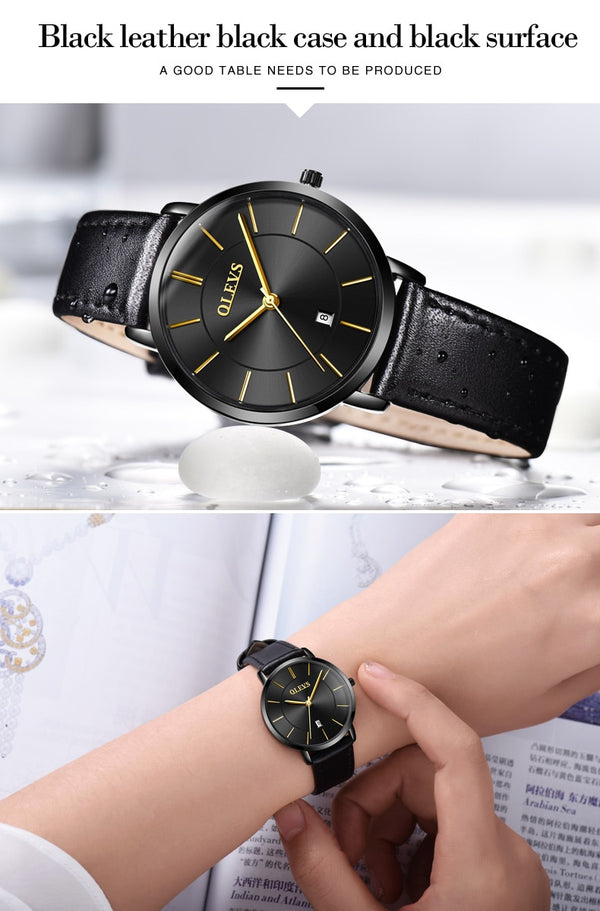 Fashion Couple Watches Popular Casual Quartz Women Men Watch Lover's Gift Clock Boys Girls Ultra thin Leather Wristwatch | Vimost Shop.