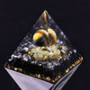 Orgone Energy Converter Orgonite Pyramid Obsidian Soothe The Soul Stone That Change The Magnetic Field Of Life Resin Jewelry | Vimost Shop.