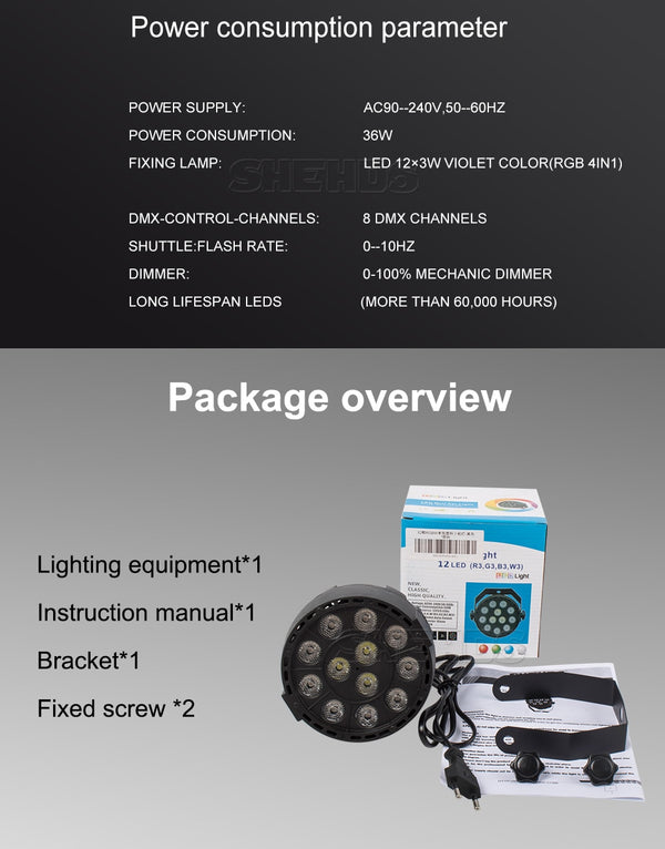 LED Par Light RGBW 54x3W Disco Wash Light Equipment 8 Channels DMX 512 LED Uplights Stage Lighting Effect Light Fast Shipping | Vimost Shop.