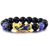 Wholesale price Fashion Feng Shui Stone Beads Bracelet Men Women Unisex Pi Xiu Obsidian Wristband Gold Wealth | Vimost Shop.
