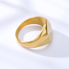 Simple Square Gold Width Signet Polished Round Punk Ring Stainless Steel Biker Nightclub Jewelry Gift New Brand Finger Rings | Vimost Shop.