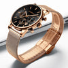 Top Luxury Men Multifunction Watches Waterproof Business Casual Quartz Date Wrist Watch Male Mesh Strap Clock | Vimost Shop.